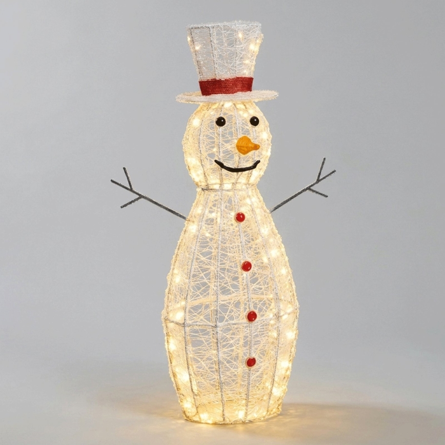 Aigostar - LED Udendørs juledekoration 260xLED/8 funktioner 1,2m IP44 varm hvid snemand