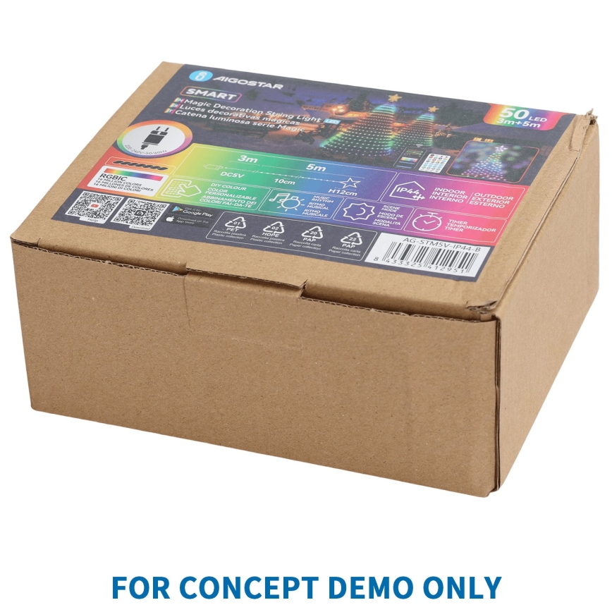 Aigostar - LED Udendørs juledekoration 260xLED/8 funktioner 1,2m IP44 varm hvid snemand