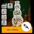 Aigostar - LED udendørs juledekoration 3,6W/31/230V 2700K 120 cm IP44 sneemand