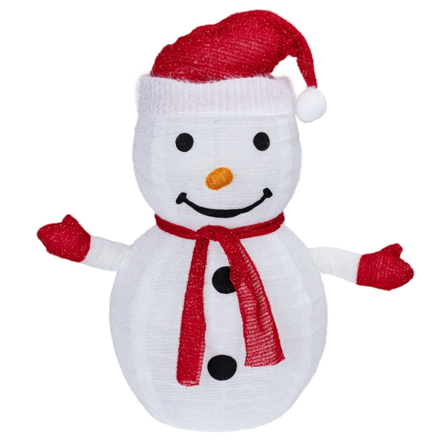 Aigostar - LED juledekoration til udendørs brug 50xLED/3xAA 0,7m IP44 snemand + fjernbetjening