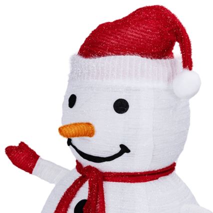 Aigostar - LED juledekoration til udendørs brug 50xLED/3xAA 0,7m IP44 snemand + fjernbetjening