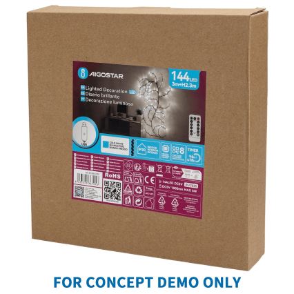 Aigostar - LED udendørs juledekoration 540xLED/6W/230V IP44 kølig hvid 45cm ring
