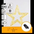Aigostar - LED udendørs juledekoration 540xLED/6W/230V IP44 varm hvid 45cm stjerne