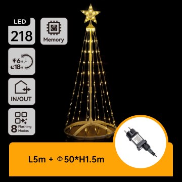 Aigostar - LED udendørs juledekoration LED/3,6W/31/230V 2700K 150 cm IP44