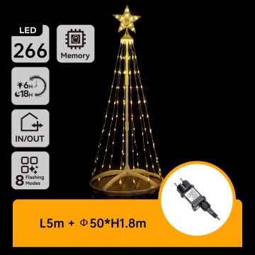 Aigostar - LED udendørs juledekoration LED/3,6W/31/230V 2700K 180 cm IP44