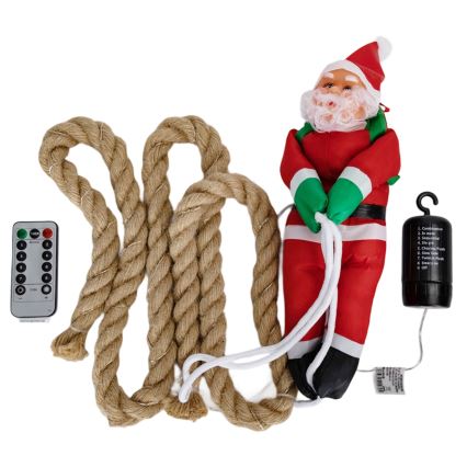 Aigostar - LED udendørs juledekoration LED/4xAA IP44 Julemand med faldskærm