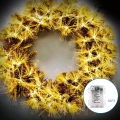 Aigostar - LED udendørs julekrans 3D 72xLED/3xAA, diameter 50 cm, IP44, varm hvid