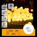 Aigostar - LED Udendørs julekæde 100xLED/3xAA/8 funktioner 10,3 m IP44 varm hvid