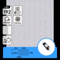 Aigostar - LED Udendørs julekæde 192xLED/8 funktioner 4,5x1,2m IP44 kold hvid