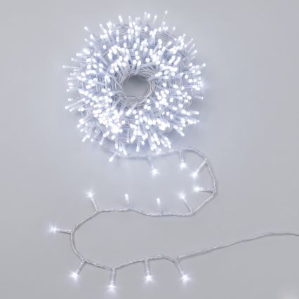 Aigostar - LED udendørs julekæde 300 LED / 8 funktioner 18 m IP44 kølig hvid
