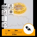 Aigostar - LED udendørs julekæde 800 LED/8 funktioner 23 m IP44 varm hvid
