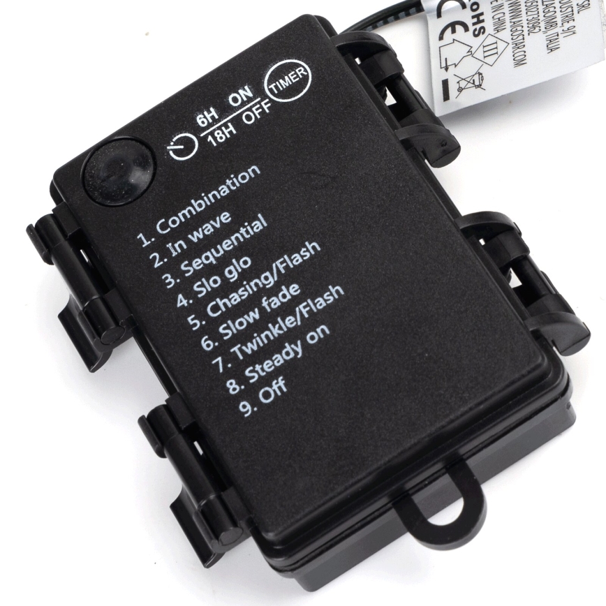 Aigostar - LED Udendørs julelys 100xLED/8 funktioner 3xAA 10,3m IP44 varm hvid