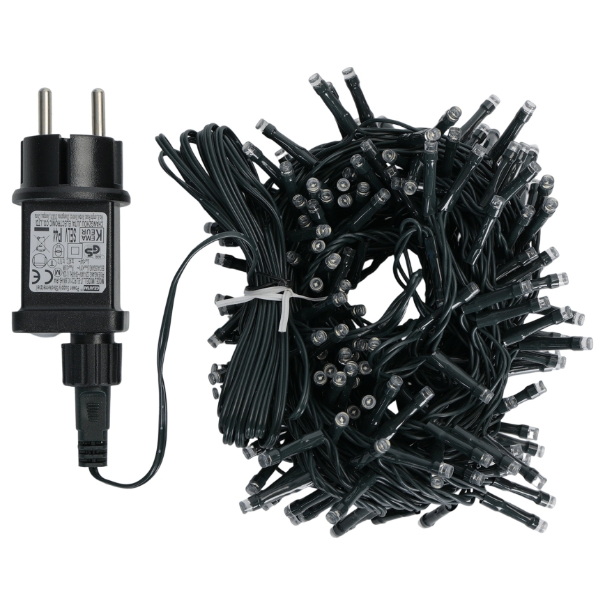 Aigostar - LED Udendørs julelyskæde 200xLED/8 funktioner 13m IP44 kold hvid