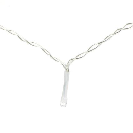 Aigostar-LED Udendørs julelyskæde 300xLED/8 funktioner 3xAA 6x2m IP44 kold hvid