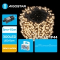 Aigostar - LED Udendørs julelys kæde 300xLED/8 funktioner 18m IP44 varm hvid
