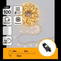 Aigostar - LED udendørs julelyskæde 100 LED/8 funktioner 5,3 m IP44 varm hvid