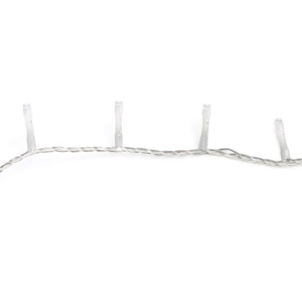 Aigostar - LED udendørs julelyskæde 100 LED/8 funktioner 5,3 m IP44 varm hvid