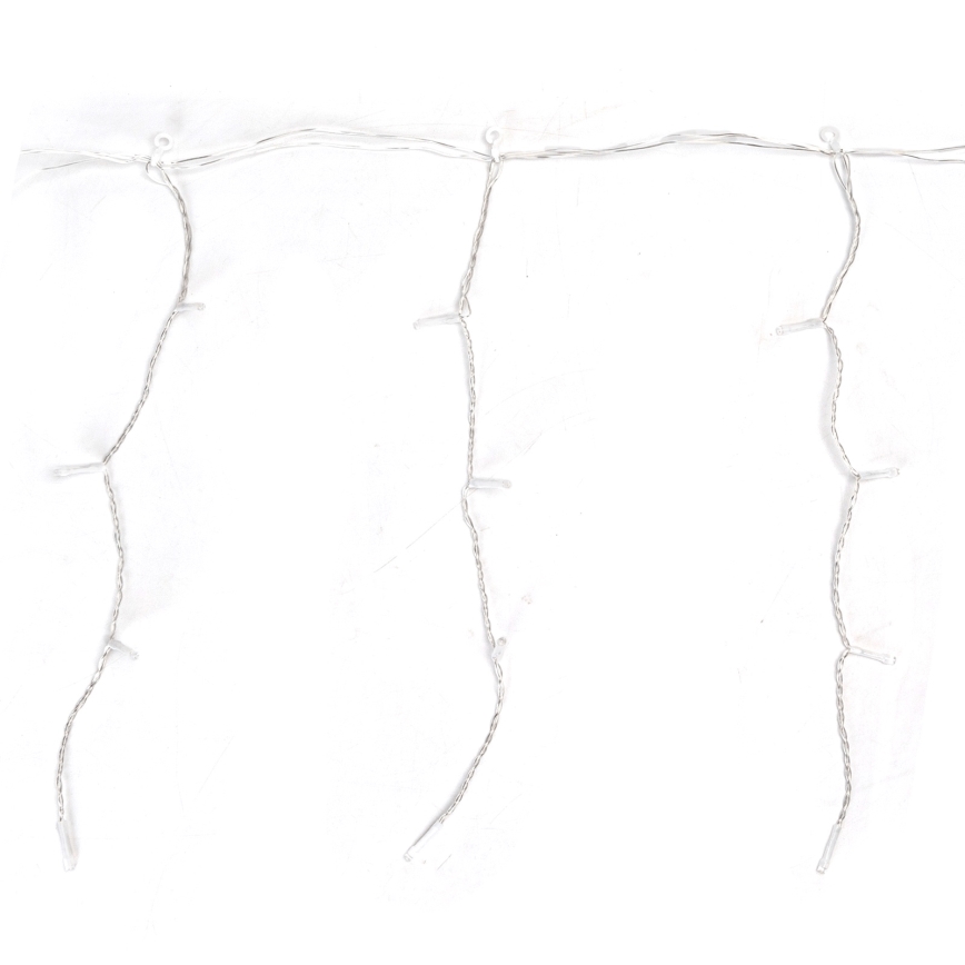 Aigostar - LED udendørs julelyskæde 100 LED/8 funktioner 5 x 0,4 m IP44 kold hvid