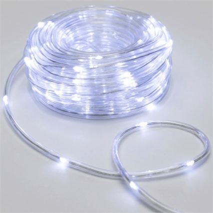 Aigostar - LED udendørs julelyskæde 100xLED/8 funktioner 3xAA 10,3m IP44 kold hvid