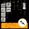 Aigostar - LED udendørs julelyskæde 100xLED/6W/230V/8 funktioner 1,5x1m IP44 varm hvid + fjernbetjening