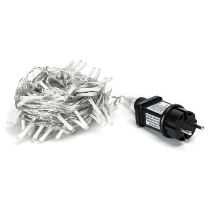 Aigostar - LED udendørs julelyskæde 100xLED/8 funktioner 13m IP44 kold hvid