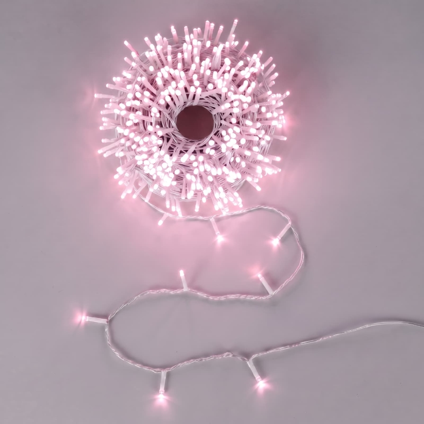 Aigostar - LED Udendørs julelyskæde 100xLED/8 funktioner 13m IP44 pink