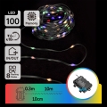Aigostar-LED Udendørs julelyskæde 100xLED/8 funktioner 3xAA 10,3m IP44 multicolor
