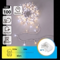 Aigostar - LED udendørs julelyskæde 100xLED/8 funktioner 3xAA 10,3m IP44 varm hvid/kold hvid