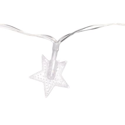 Aigostar - LED udendørs julelyskæde 100×LED/8 funktioner 3×AA 10 m IP44 kølig hvid