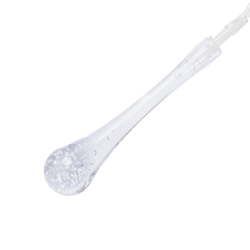 Aigostar - LED udendørs julelyskæde 100xLED/8 funktioner 3xAA 10 m IP44 varm hvid dråber