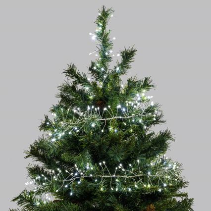 Aigostar - LED udendørs julelyskæde 100xLED/8 funktioner 3xAA 3,3 m IP44 kold hvid