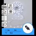 Aigostar - LED udendørs julelyskæde 100xLED/8 funktioner 5,3m IP44 kold hvid