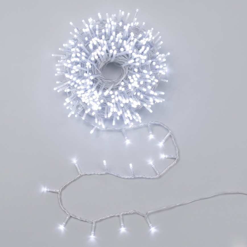 Aigostar - LED udendørs julelyskæde 100xLED/8 funktioner 5,3m IP44 kold hvid