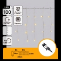 Aigostar - LED udendørs julelyskæde 100xLED/8 funktioner 8x0,4m IP44 varm hvid