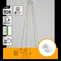 Aigostar - LED Udendørs julelyskæde 108xLED/8 funktioner 3xAA 1,8m IP44 varm hvid