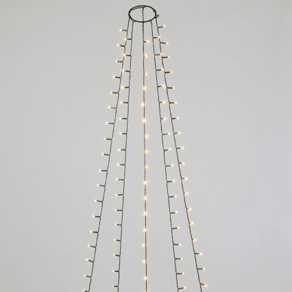 Aigostar - LED Udendørs julelyskæde 108xLED/8 funktioner 3xAA 1,8m IP44 varm hvid