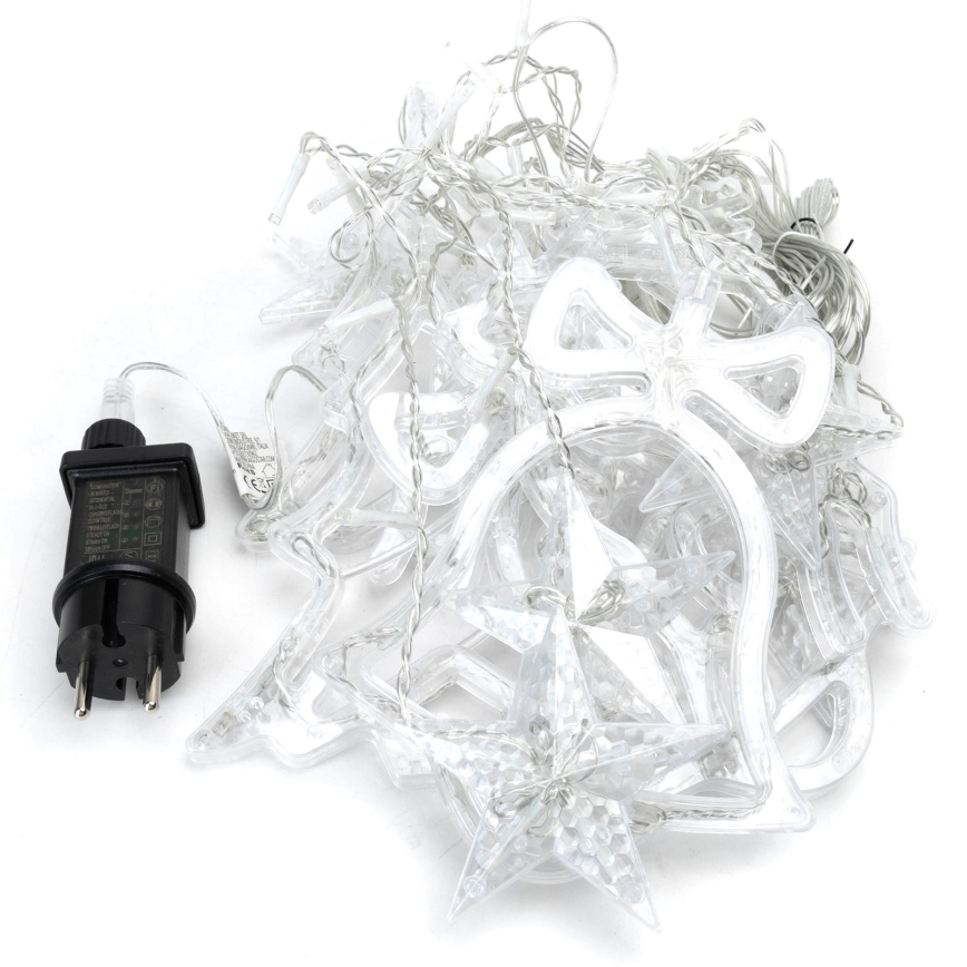 Aigostar - LED udendørs julelyskæde 120xLED/8 funktioner 3x0,6m IP44 kold hvid + fjernbetjening