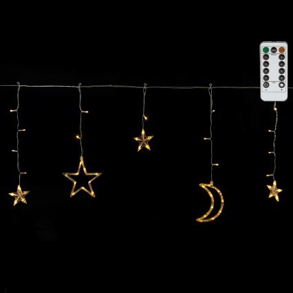 Aigostar - LED Udendørs lyskæde 120xLED/6W/230V/8 funktioner 3x0,6m IP44 varm hvid + fjernbetjening