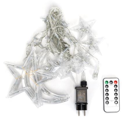 Aigostar - LED Udendørs lyskæde 120xLED/6W/230V/8 funktioner 3x0,6m IP44 varm hvid + fjernbetjening