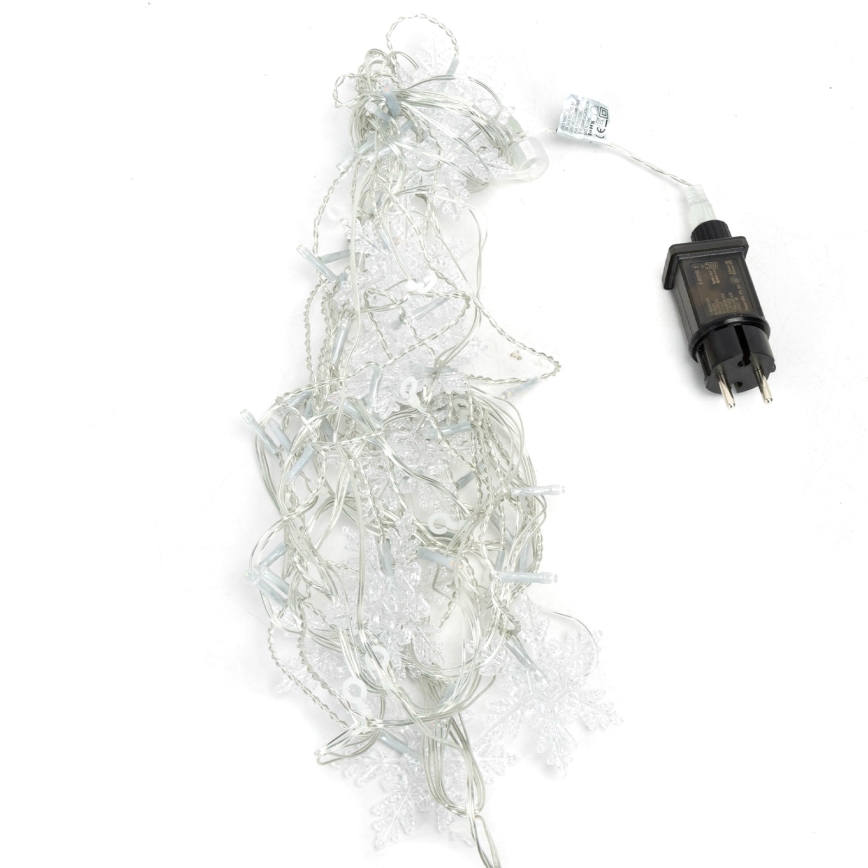 Aigostar - LED udendørs julelyskæde 120xLED/8 funktioner 3x0,7m IP44 kold hvid + fjernbetjening