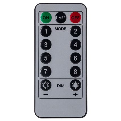 Aigostar - LED udendørs julelyskæde 120xLED/8 funktioner 3x0,7m IP44 varm hvid + fjernbetjening