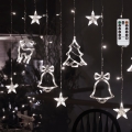 Aigostar - LED udendørs julelyskæde 120xLED/8 funktioner 3x0,6m IP44 kold hvid + fjernbetjening