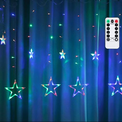 Aigostar - LED udendørs julelyskæde 120 LED / 8 funktioner 6 x 0,6 m IP44 multifarvet + fjernbetjening