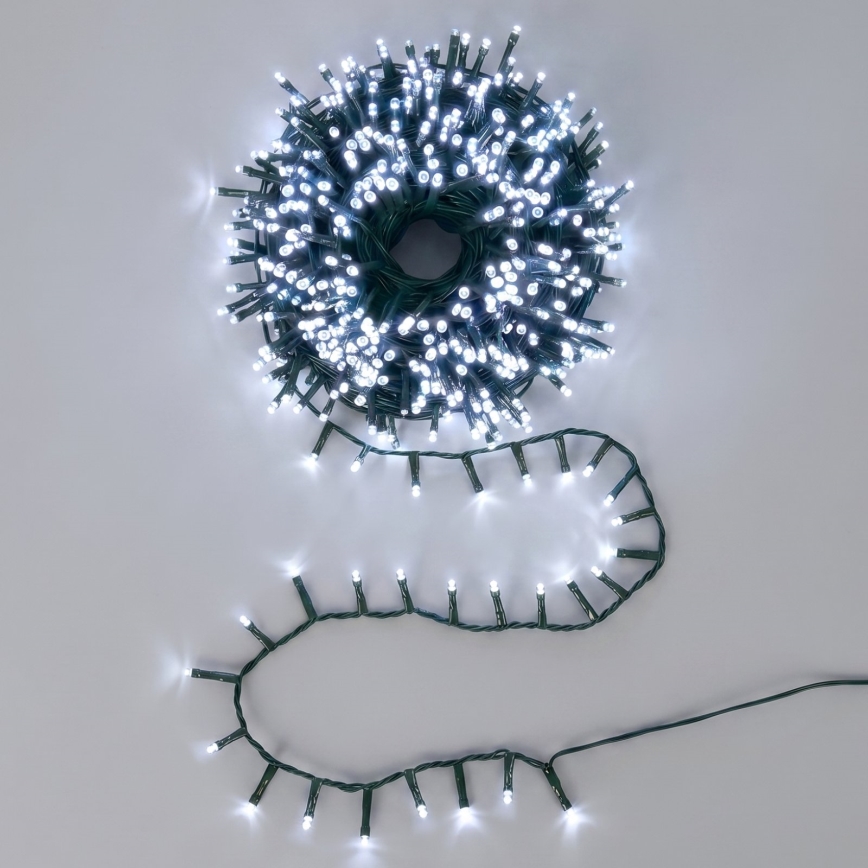 Aigostar - LED udendørs julelyskæde 1500xLED/8 funktioner 33 m IP44 kold hvid