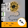 Aigostar - LED udendørs julelyskæde 1500xLED/8 funktioner 78m IP44 varm hvid