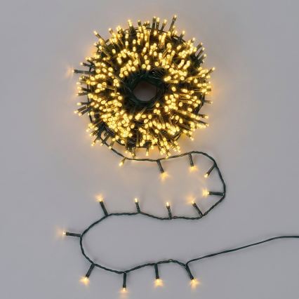 Aigostar - LED udendørs julelyskæde 1500xLED/8 funktioner 78m IP44 varm hvid
