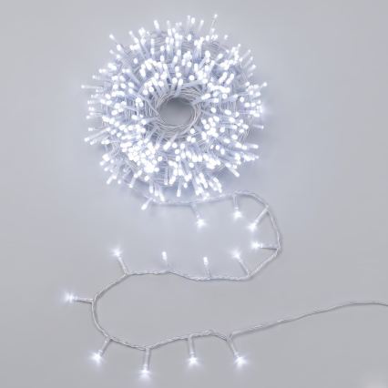 Aigostar - LED Udendørs julelyskæde 150xLED/8 funktioner 10,3m IP44 kold hvid