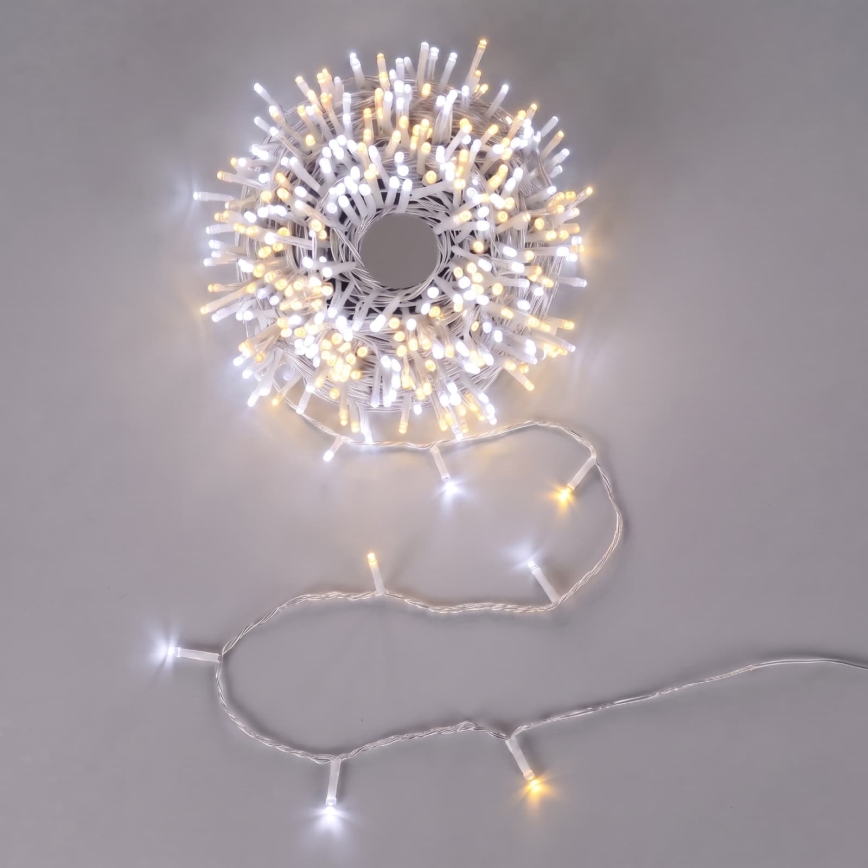 Aigostar - LED udendørs julelyskæde 150xLED/8 funktioner 18m IP44 varm hvid/kold hvid
