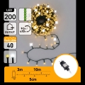 Aigostar - LED Udendørs julelyskæde 160xLED+40xLED 13m IP44 varm+kold hvid