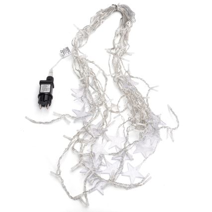 Aigostar - LED udendørs julelyskæde 168xLED/8 funktioner 3x1,5m IP44 varm hvid stjerner